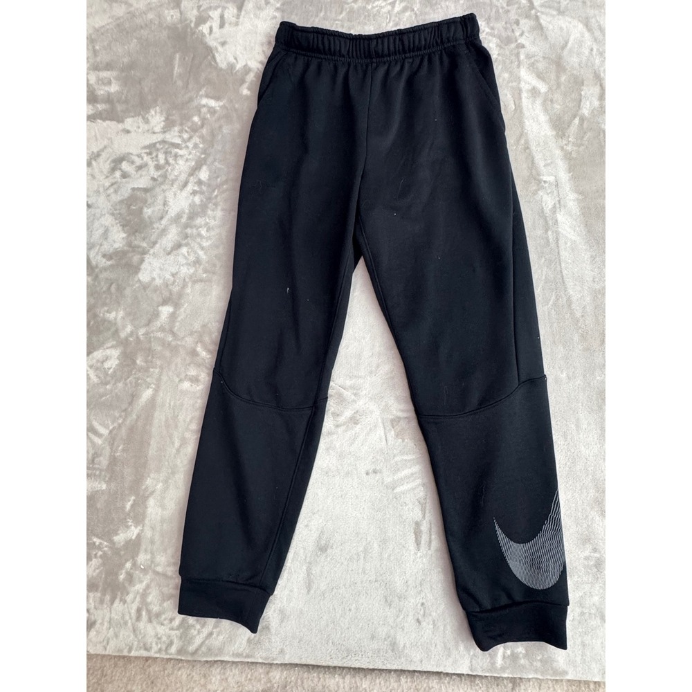Nike Dri-FIT Boys Black Tapered Training Jogger Sweatpants 860373-010 Size M